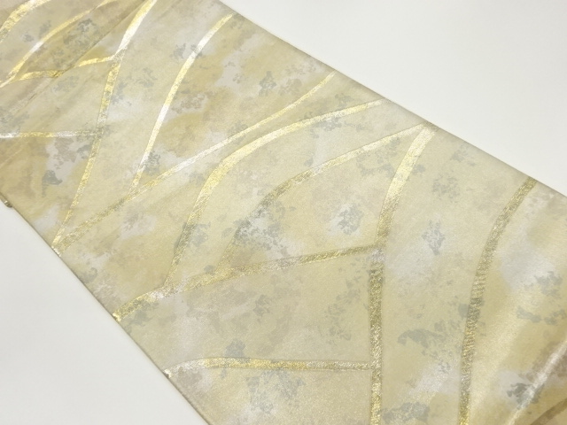 抽象波模様織出し袋帯